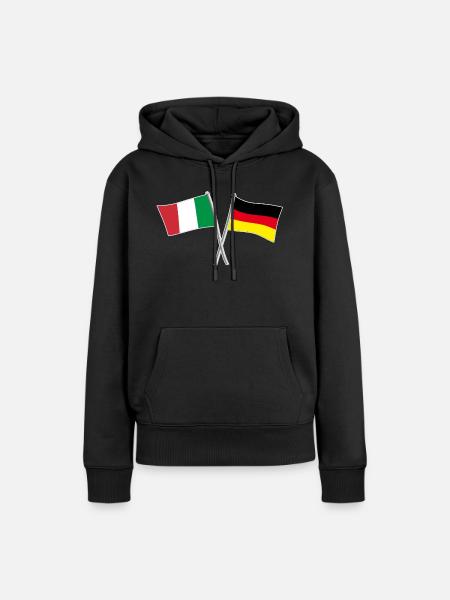 Italien Deutschland - Frauen Premium Bio Hoodie - Schwarz
