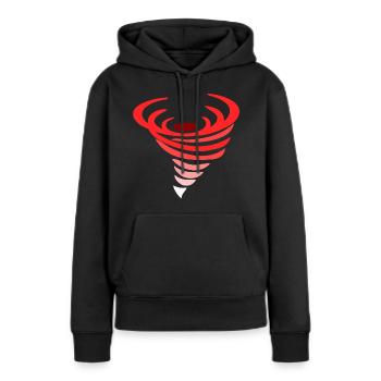 tornade - Sweat à capuche Premium bio Femme - noir - Devant - Julia (174cm)