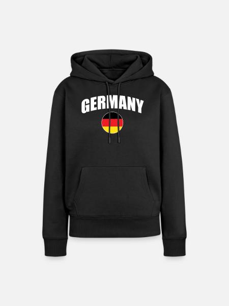 Germany - Frauen Premium Bio Hoodie - Schwarz