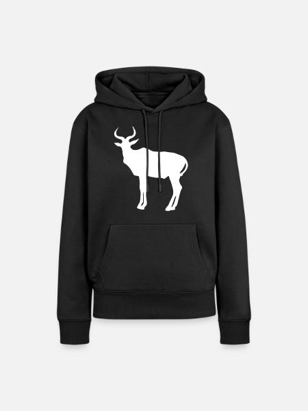 Antilope - Frauen Premium Bio Hoodie - Schwarz