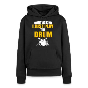 Schlagzeug Schlagzeuger - Frauen Premium Bio Hoodie - Schwarz - Vorne - Julia (174cm)