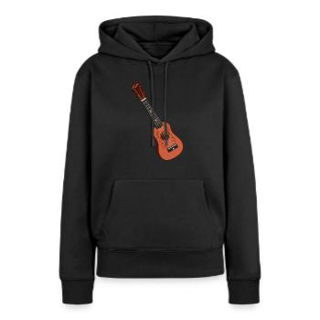 Ukulele Guitar - Sweat à capuche Premium bio Femme - noir - Devant - Julia (174cm)