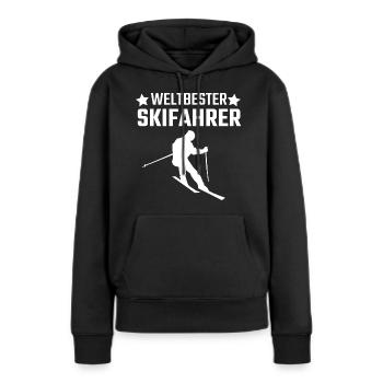 Skifahren Skifahren Skifahren Skifahrer Skifahrer - Frauen Premium Bio Hoodie - Schwarz - Vorne - Julia (174cm)