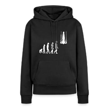 Anneaux de gymnastique Anneaux de gymnastique Evolution - Sweat à capuche Premium bio Femme - noir - Devant - Julia (174cm)