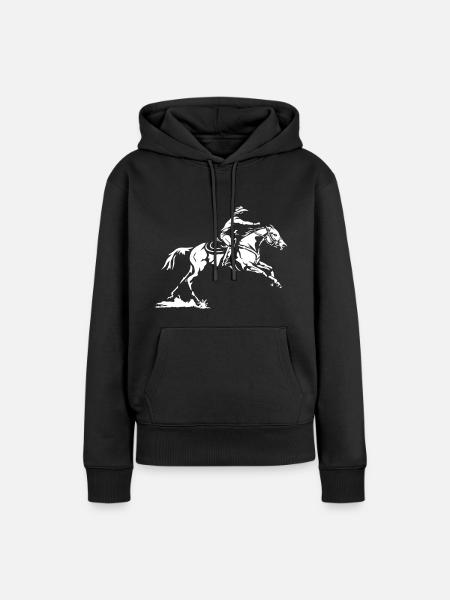 Race - Frauen Premium Bio Hoodie - Schwarz