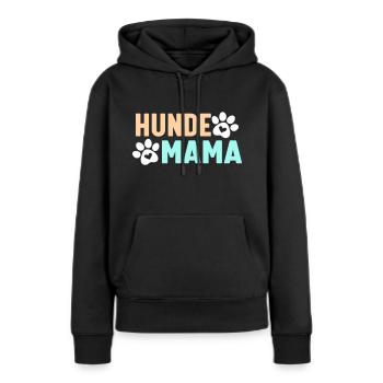 Chiens Maman - Sweat à capuche Premium bio Femme - noir - Devant - Julia (174cm)