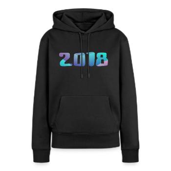 Geburtstagsgeschenk 2018 Jahrgang 2018 Retro 2018 - Frauen Premium Bio Hoodie - Schwarz - Vorne - Julia (174cm)