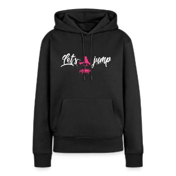 trampoline sauteuse cadeau saut sautant - Sweat à capuche Premium bio Femme - noir - Devant - Julia (174cm)