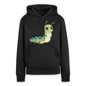 chenille - Sweat à capuche Premium bio Femme - noir - Devant - Julia (174cm)