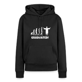 Diplôme Diplômé de l'université - Sweat à capuche Premium bio Femme - noir - Devant - Julia (174cm)