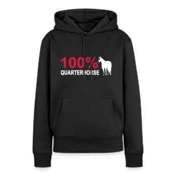 100% Quarterhorse - Frauen Premium Bio Hoodie - Schwarz - Vorne - Julia (174cm)