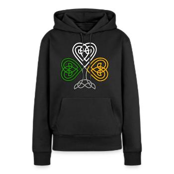 Irland, Ireland, Dublin, Eire, Ulster - Frauen Premium Bio Hoodie - Schwarz - Vorne - Julia (174cm)