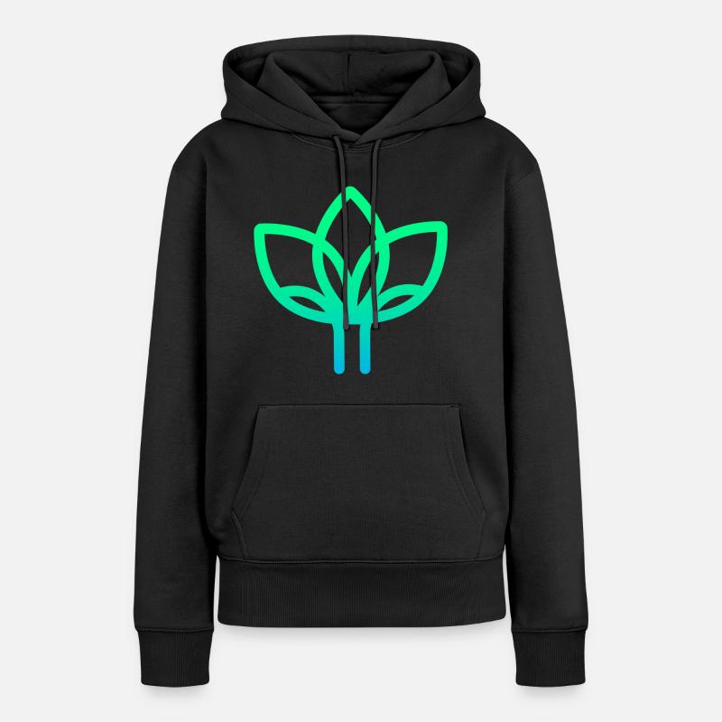 Fleur colorée au nom de la conservation de la nature - Sweat à capuche Premium bio Femme - noir