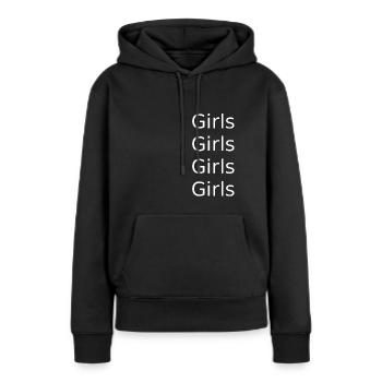 Filles Filles Filles - Sweat à capuche Premium bio Femme - noir - Devant - Julia (174cm)