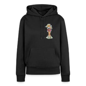 Kletterin - Engel - Frauen Premium Bio Hoodie - Schwarz - Vorne - Julia (174cm)