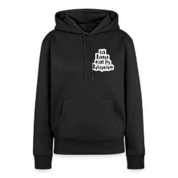 Ich Bremse nicht Rekuperiere - Frauen Premium Bio Hoodie - Schwarz - Vorne - Julia (174cm)