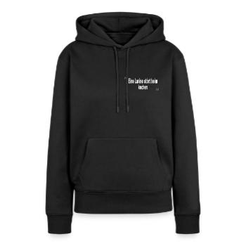 Eine Lavine stört beim kochen - Frauen Premium Bio Hoodie - Schwarz - Vorne - Julia (174cm)