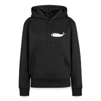 Wal auf dem Rücken - Frauen Premium Bio Hoodie - Schwarz - Vorne - Julia (174cm)
