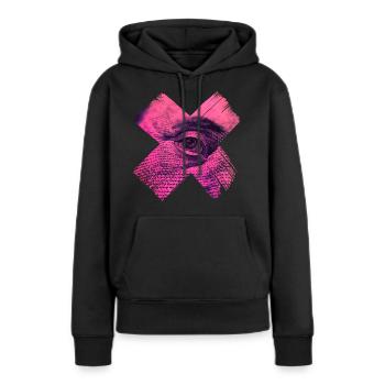 alles sehendes auge - Frauen Premium Bio Hoodie - Schwarz - Vorne - Julia (174cm)