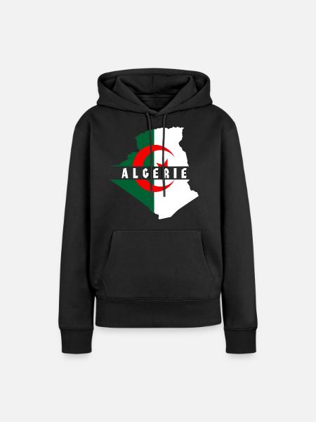 Algerien - Frauen Premium Bio Hoodie - Schwarz