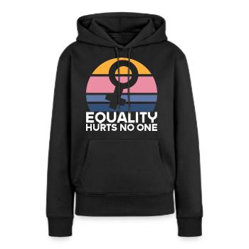 Feministin Feminismus Emanzipation Geschenk - Frauen Premium Bio Hoodie - Schwarz - Vorne - Julia (174cm)