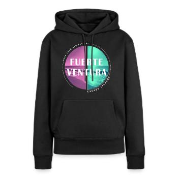 Fuerteventura Îles Canaries Îles Canaries Été - Sweat à capuche Premium bio Femme - noir - Devant - Julia (174cm)