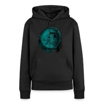 Opossum fake death - Frauen Premium Bio Hoodie - Schwarz - Vorne - Julia (174cm)