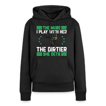 Motocross Drôle Dire Dentiste Bill Dirt Bike - Sweat à capuche Premium bio Femme - noir - Devant - Julia (174cm)