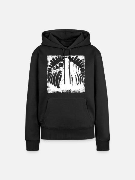 Kegeln Bowling - Frauen Premium Bio Hoodie - Schwarz