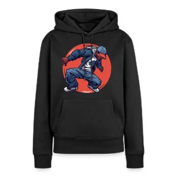 Breakdancing - Frauen Premium Bio Hoodie - Schwarz - Vorne - Julia (174cm)