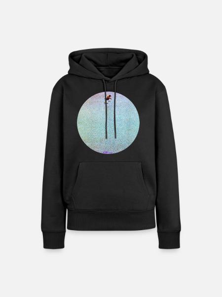 Skater - Frauen Premium Bio Hoodie - Schwarz