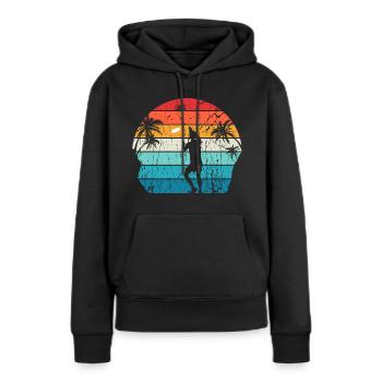 Frisbee - Frauen Premium Bio Hoodie - Schwarz - Vorne - Julia (174cm)