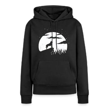 Berger de Picardie - Berger Picard - Frauen Premium Bio Hoodie - Schwarz - Vorne - Julia (174cm)