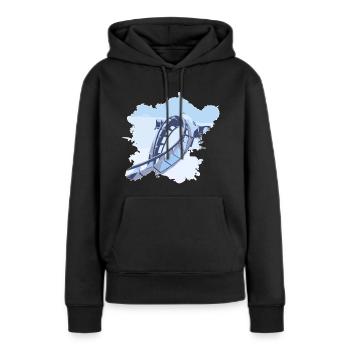 Roll LabelDrop - Women’s Premium Organic Hoodie - black - Front - Julia (174cm)