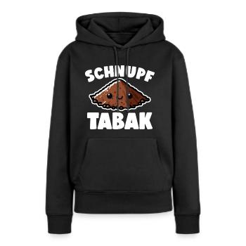 Schnupftabak Priis Schnupftabak Dose - Frauen Premium Bio Hoodie - Schwarz - Vorne - Julia (174cm)