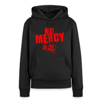 NoMercy 45acp red - Frauen Premium Bio Hoodie - Schwarz - Vorne - Julia (174cm)