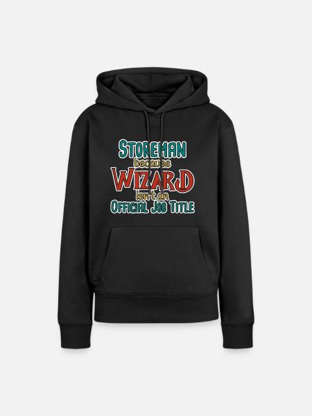 Storeman Wizard - Frauen Premium Bio Hoodie - Schwarz