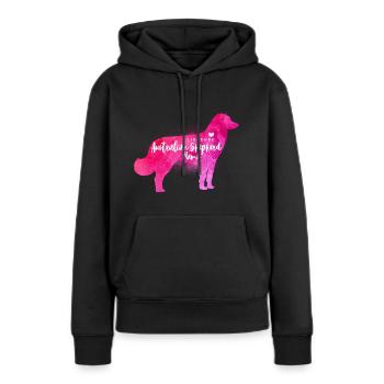 Liebende Australian Shepherd Mama - Frauen Premium Bio Hoodie - Schwarz - Vorne - Julia (174cm)