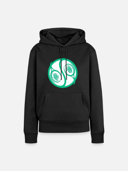 Tennis Spieler Fan Geschenk Idee - Frauen Premium Bio Hoodie - Schwarz