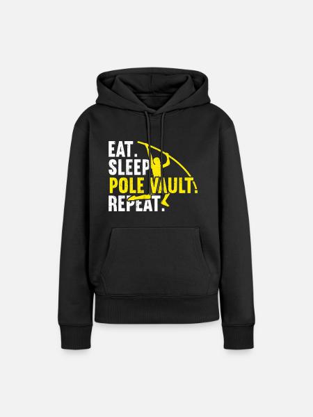 Stabhochsprung - Frauen Premium Bio Hoodie - Schwarz