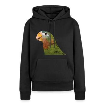 Amazonas mit gelber Rechnung - Frauen Premium Bio Hoodie - Schwarz - Vorne - Julia (174cm)