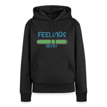 Gefühle werden gelöscht Trennung - Frauen Premium Bio Hoodie - Schwarz - Vorne - Julia (174cm)