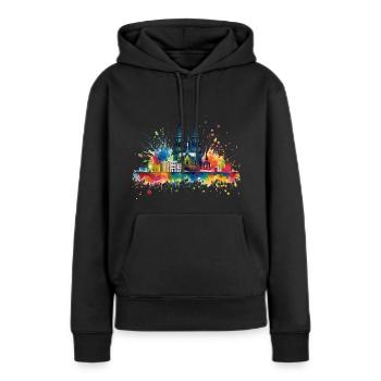 Cologne Kölle Carnaval Gebützt Kölle Alaaf Jeck Party - Sweat à capuche Premium bio Femme - noir - Devant - Julia (174cm)