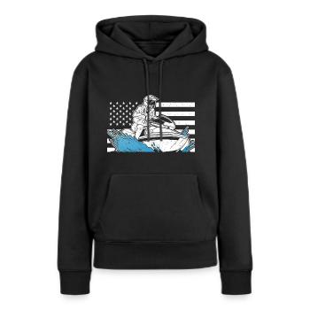Jet Ski Jet Skiing - Sweat à capuche Premium bio Femme - noir - Devant - Julia (174cm)