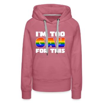 Rainbow Connection Embrace, Happy Pride - Women’s Premium Organic Hoodie - mauve - Front - Isabella (175cm)