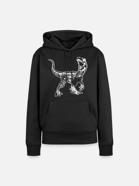 Velociraptor - Frauen Premium Bio Hoodie - Schwarz