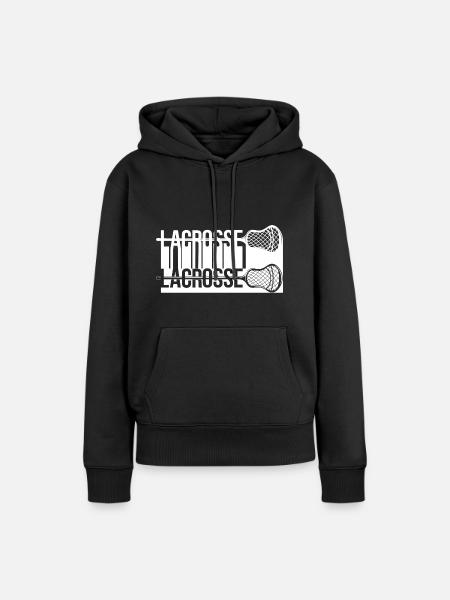 Lacrosse - Frauen Premium Bio Hoodie - Schwarz