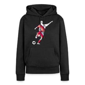 Nepal - Sweat à capuche Premium bio Femme - noir - Devant - Julia (174cm)
