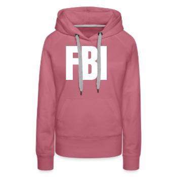 FBI Polizei - Frauen Premium Bio Hoodie - Malve - Vorne - Isabella (175cm)