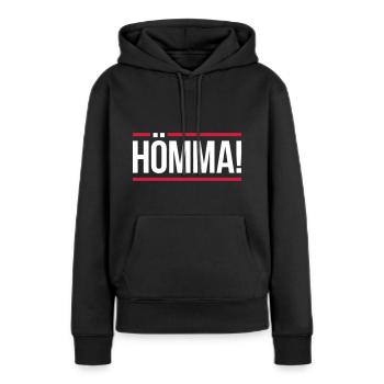 HÖMMA! | Ruhrpott Dialekt - Frauen Premium Bio Hoodie - Schwarz - Vorne - Julia (174cm)